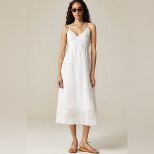 J. Crew White Midi Dress
